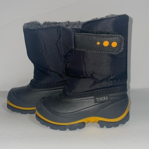 Toddler Tundra Winter Lined Boots Black Sz‎ 5